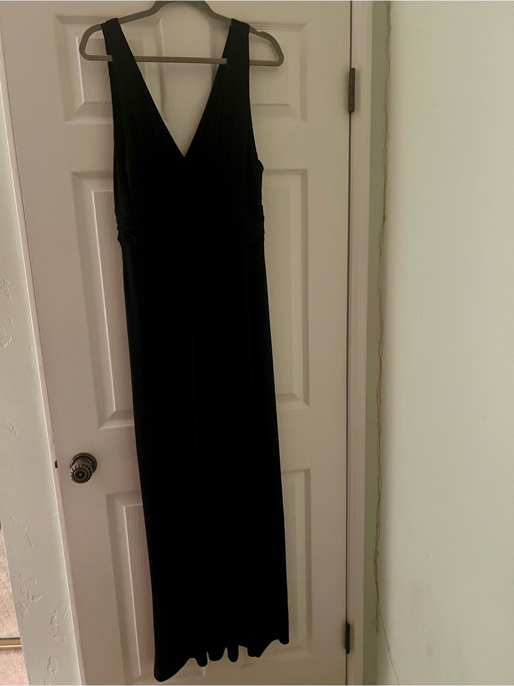 Loft Black V-Neck Maxi Dress - Size Large